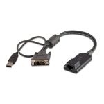 Cable KVM negro de 0.3556 m Vertiv Avocent MPUIQ-VMCDV para conectar video, teclado y ratón
