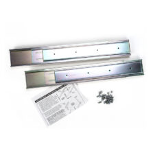 Imagen de los rieles deslizantes Vertiv Liebert RMKIT18-32 en color plata, diseñado para centros de datos. SKU: RMKIT18-32