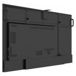 Vista frontal de la pantalla de señalización Viewsonic CDE7530 de 75 pulgadas con conexión Wifi, brillo de 450 cd/m², resolución 4K Ultra HD, color negro y procesador Android 11. SKU CDE7530.