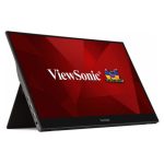 Viewsonic TD1655, pantalla para PC de 39.6 cm (15.6 pulgadas) con resolución de 1920 x 1080 píxeles, Full HD LED y pantalla táctil multi-usuario en color negro y plata. SKU: TD1655.