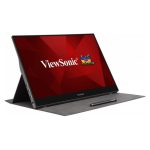Viewsonic TD1655, pantalla para PC de 39.6 cm (15.6 pulgadas) con resolución de 1920 x 1080 píxeles, Full HD LED y pantalla táctil multi-usuario en color negro y plata. SKU: TD1655.