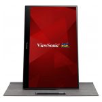 Viewsonic TD1655, pantalla para PC de 39.6 cm (15.6 pulgadas) con resolución de 1920 x 1080 píxeles, Full HD LED y pantalla táctil multi-usuario en color negro y plata. SKU: TD1655.