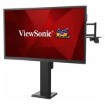 Soporte para pantalla de señalización ViewSonic de 2,18 m (86 pulgadas) en color negro, SKU VB-STND-004, ideal para televisores y monitores de gran tamaño.
