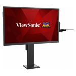 Soporte para pantalla de señalización ViewSonic de 2,18 m (86 pulgadas) en color negro, SKU VB-STND-004, ideal para televisores y monitores de gran tamaño.