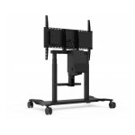 Carrito motorizado Viewsonic para televisores de 86 pulgadas, SKU VB-STND-007, ideal para facilitar el movimiento y el ajuste de la altura.