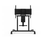 Carrito motorizado Viewsonic para televisores de 86 pulgadas, SKU VB-STND-007, ideal para facilitar el movimiento y el ajuste de la altura.
