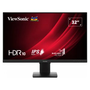 Monitor Viewsonic VG3209-4K de 32 pulgadas con resolución 3840 x 2160 Pixeles, tecnología LED y diseño en color negro. SKU VG3209-4K