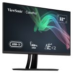 Viewsonic VP56 pantalla para PC de 32 pulgadas con resolución 3840 x 2160 Pixeles, 4K Ultra HD, LED negro. SKU: VP3256-4K