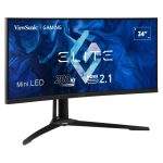 Monitor Viewsonic XG341C-2K, pantalla para PC de 34 pulgadas, resolución 3440 x 1440 píxeles, color negro. SKU: XG341C-2K.