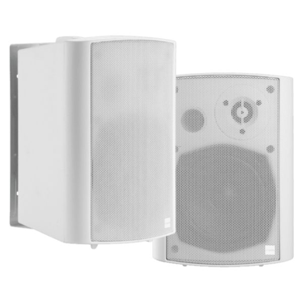 Conjunto de altavoces Vision SP-1900P de 60 W en color blanco, con conectividad Bluetooth y diseño de 2 vías