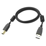 Cable USB Vision TC 1MUSB/BL de 1 metro, con conectores USB A y USB B, USB 2.0, color negro.