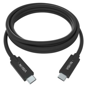 Cable USB Vision TC 1MUSBC/BL, USB 3.2 Gen 1 (3.1 Gen 1), 1 metro, conexión USB B a USB C, color negro