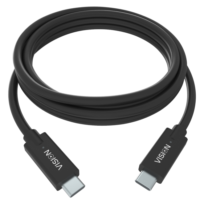 Vision Cable USB 3.2 Gen 1 de 1 Metro Negro Cable USB Vision TC 1MUSBC/BL, USB 3.2 Gen 1 (3.1 Gen 1), 1 metro, conexión USB B a USB C, color negro
