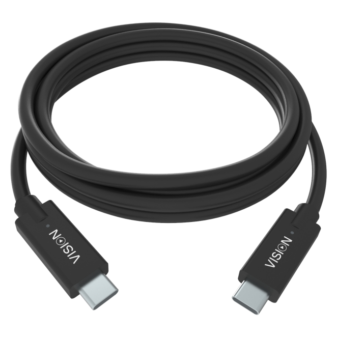 Vision cable USB negro 2 metros con USB-C y USB 3.2 Gen 1 Cable USB Vision TC 2MUSBC/BL, tipo USB-C, 2 metros, color negro, USB 3.2 Gen 1, SKU TC 2MUSBC/BL