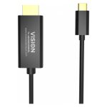 Imagen del Vision cable DisplayPort de 2 metros, USB Tipo C, color negro - SKU TC 2MUSBCDP8K/BL