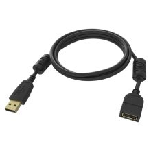 Cable USB Vision TC-2MUSBEXT-BL USB 2.0 de 2 metros con conector USB A en color negro. SKU: TC 2MUSBEXT/BL.