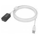 Cable Vision TC 5MUSBEXT+ USB 2.0 de 5 metros con conector USB A, color blanco, SKU TC 5MUSBEXT+