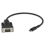 Cable de serie Vision RS-232 con conector USB-C en color negro, modelo TC-USBCSER/BL, comúnmente usado para conexiones rápidas y seguras.