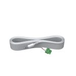 Cable de audio Vision TC2, con 10 metros de longitud y conector de 3.5 mm en color blanco. SKU: TC2 10M3.5MM
