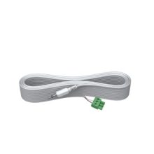 Cable de audio Vision TC2, con 10 metros de longitud y conector de 3.5 mm en color blanco. SKU: TC2 10M3.5MM