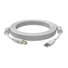 Cable USB 2.0 Vision de 3 metros con conectores A y B en color blanco, SKU TC2 3MUSB