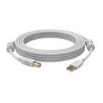 Imagen del cable USB 2.0 Vision de 5 metros en color blanco con conectores tipo A y B. SKU: TC2 5MUSB