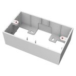 Caja eléctrica Vision TC3 BACKBOX2G, blanca, con dos compartimientos para cableado, SKU TC3 BACKBOX2G
