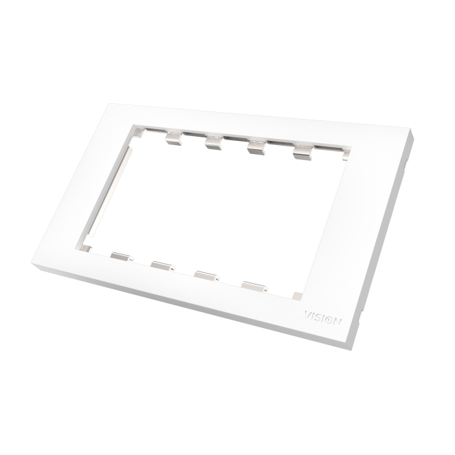 Vision plaque de pared con cubierta de interruptor blanco Placa de pared Vision TC3 SURR2G con cubierta de interruptor de color blanco, SKU TC3 SURR2G, ideal para cableado eléctrico