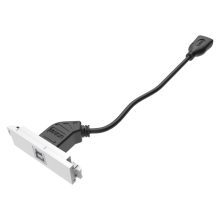 Toma de corriente USB Blanco Vision TC3 USBB, ideal para carga rápida y segura de dispositivos electrónicos. SKU: TC3 USBB