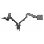 Soporte para monitor Vision VFM-DAD/4, compatible con pantallas de 68.6 cm (27 pulgadas), color negro. SKU: VFM-DAD/4