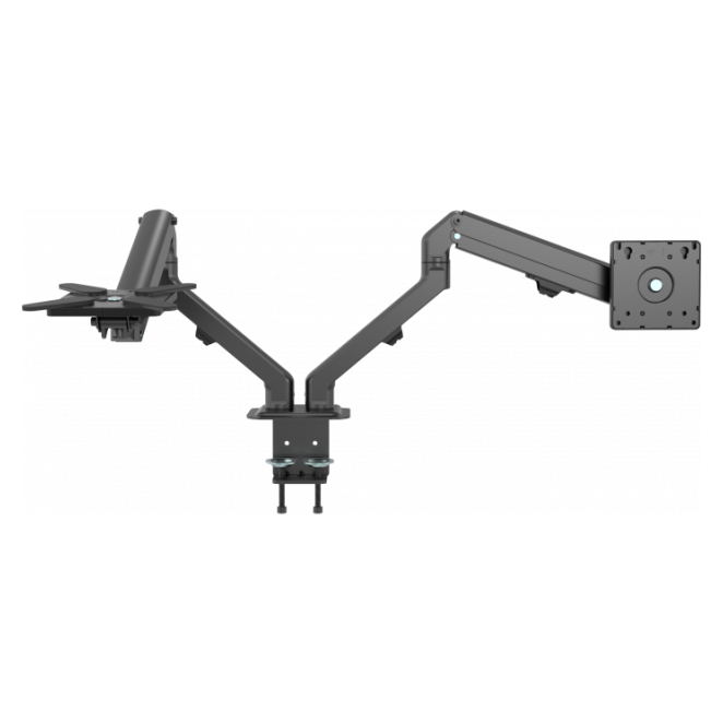 Soporte de Escritorio para Monitor Vision VFM-DAD con Ajuste Dinámico Soporte para monitor Vision VFM-DAD/4, compatible con pantallas de 68.6 cm (27 pulgadas), color negro. SKU: VFM-DAD/4