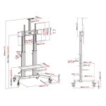 Soporte para TV Vision VFM-F27 de 100 pulgadas en color negro, SKU VFM-F27