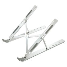 Imagen del soporte para ordenador portátil Vision VLM-F, con diseño en color plata y características ajustables VLM-F
