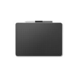 Imagen de la Wacom One M tableta digitalizadora en colores negro y blanco con dimensiones de 216 x 135 mm y conectividad USB. SKU: CTC6110WLW2B