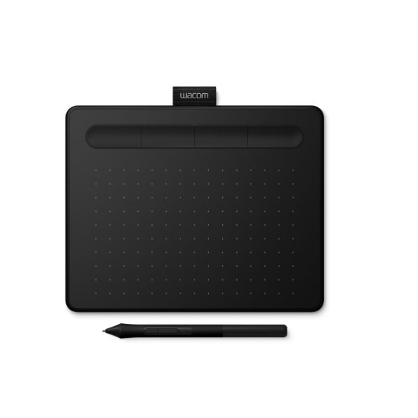 Wacom Intuos S tableta digitalizadora en negro, 2540 líneas por pulgada, 152 x 95 mm, USB, SKU: CTL-4100K-S