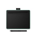 Tableta digitalizadora Wacom Intuos S Verde y Negro, 2540 líneas por pulgada, superficie de 152 x 95 mm, USB/Bluetooth, SKU CTL-4100WLE-S.