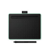 Tableta digitalizadora Wacom Intuos S Verde y Negro, 2540 líneas por pulgada, superficie de 152 x 95 mm, USB/Bluetooth, SKU CTL-4100WLE-S.