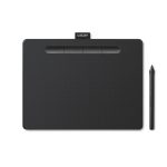 Tableta digitalizadora Wacom Intuos CTL-6100K-B en color negro, tamaño 216 x 135 mm, interfaz USB