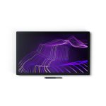 Imagen de la tableta digitalizadora Wacom Cintiq Pro 27 en color negro, que ofrece una resolución de 5080 líneas por pulgada y dimensiones de 596 x 335 mm. SKU: DTH271K0B-ST