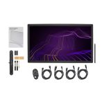 Imagen de la tableta digitalizadora Wacom Cintiq Pro 27 en color negro, que ofrece una resolución de 5080 líneas por pulgada y dimensiones de 596 x 335 mm. SKU: DTH271K0B-ST