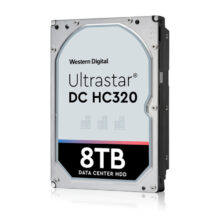 Imagen del disco duro interno Western Digital Ultrastar DC HC320 de 8 TB, 7200 RPM, 256 MB de caché, tamaño de 3.5 pulgadas y conexión SAS. SKU: 0B36399