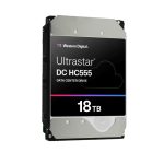 Imagen del disco duro interno Western Digital Ultrastar DC HC555 con 18 TB de capacidad y 7200 RPM, SKU 0B47747