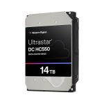 Disco duro interno Western Digital Ultrastar DC HC550 de 14,3 TB con velocidad de rotación de 7200 RPM, caché de 512 MB y tamaño de 3.5 pulgadas, modelo 0F38580