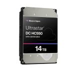 Disco duro interno Western Digital Ultrastar DC HC550 de 14,3 TB con velocidad de rotación de 7200 RPM, caché de 512 MB y tamaño de 3.5 pulgadas, modelo 0F38580