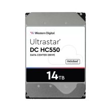Imagen del disco duro interno Western Digital Ultrastar DC HC550 de 14 TB, 7200 RPM, con 512 MB de caché, 3.5 pulgadas y Serial ATA III. SKU: 0F38581