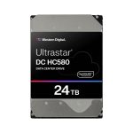 Imagen del disco duro interno Western Digital Ultrastar DC HC580 con 24 TB de capacidad, 7200 RPM, 512 MB de caché, tamaño de 3.5 pulgadas y conexión SATA. SKU 0F62796.