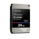 Disco duro interno Western Digital Ultrastar DC HC580 de 24 TB, 7200 RPM, 512 MB caché, tamaño 3.5 pulgadas, interface SAS, SKU: 0F62802
