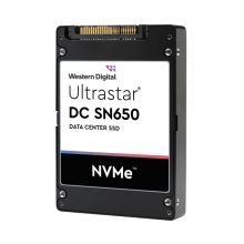 Imagen del disco duro Western Digital Ultrastar WUS5EA176ESP5E1 de 7.68 TB con interfaz U.3 PCI Express 4.0 y tecnología 3D TLC NAND, SKU 0TS2433