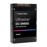 Disco duro Western Digital Ultrastar DC SN655 NVMe con 61.4 TB de capacidad, interfaz U.3 PCI Express 4.0 y memoria TLC 3D NAND, SKU 0TS2512