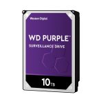 Imagen del Western Digital Purple disco duro interno con 10 TB de capacidad, 7200 RPM y 256 MB de caché, modelo WD102PURZ, ideal para sistemas de videovigilancia
